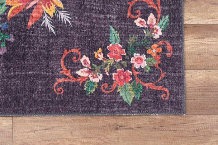 Conceptum Alfombra Soul Chenille Black AL 322 150 x 230 cm 100% Poliéster Lavable a Máquina